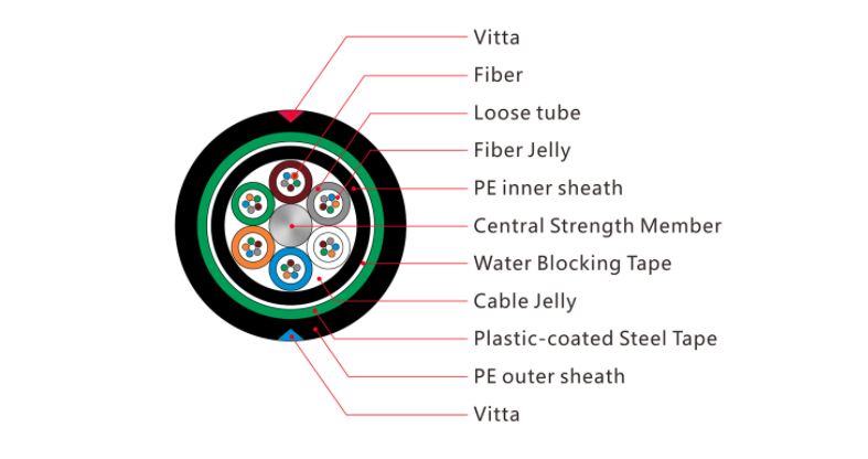 Stranded Loose Tube Armored Cable | C�p quang GYTA53