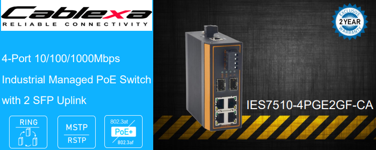 Switch công nghiệp 4 port POE 1Gb
