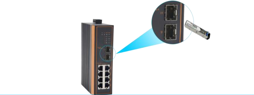 Switch công nghiệp 8 port 2 cổng quang Switch công nghiệp 8 port 2 cổng quang